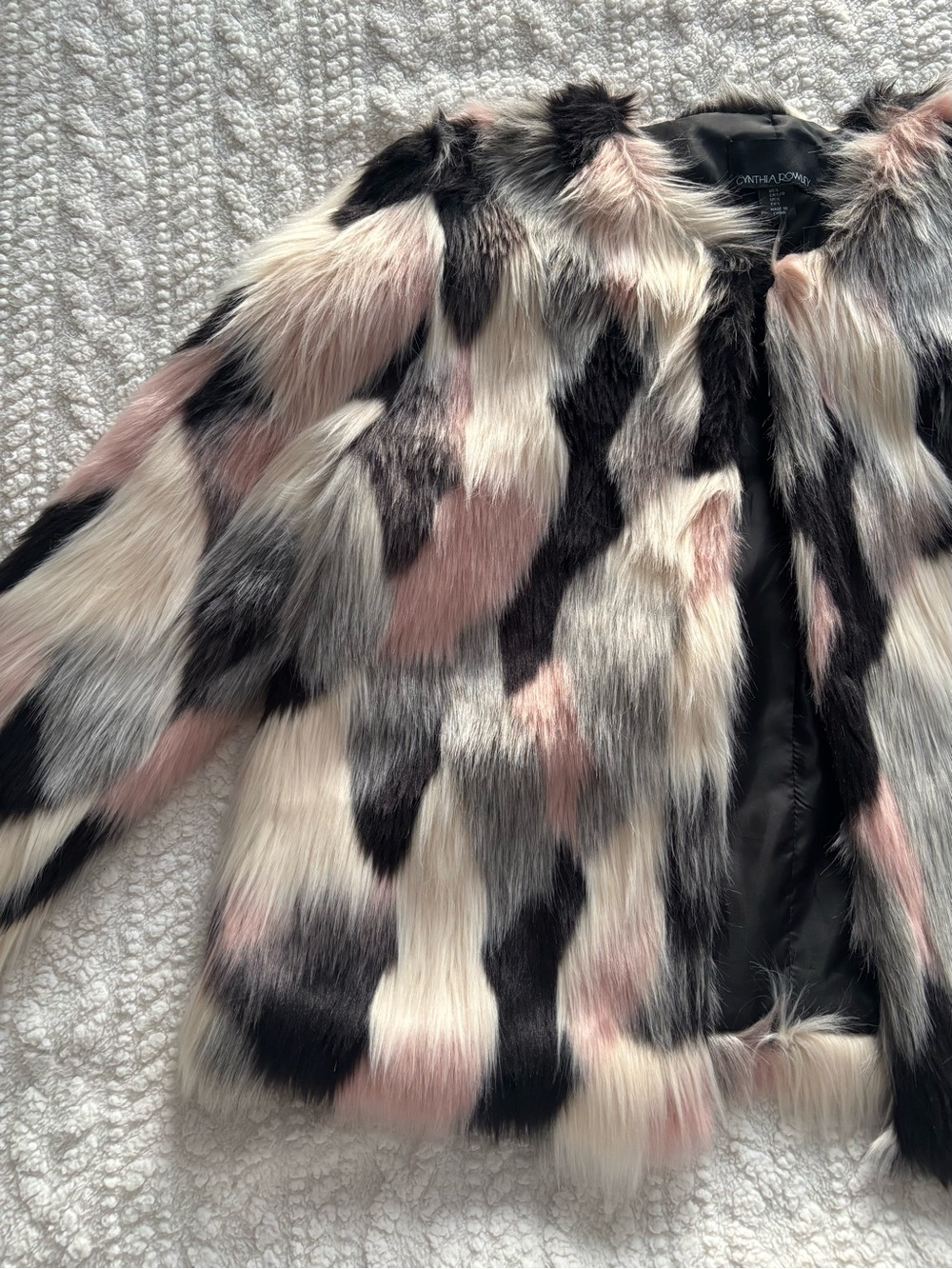 Faux Fur Patchwork Jacket - Picture 2 of 4